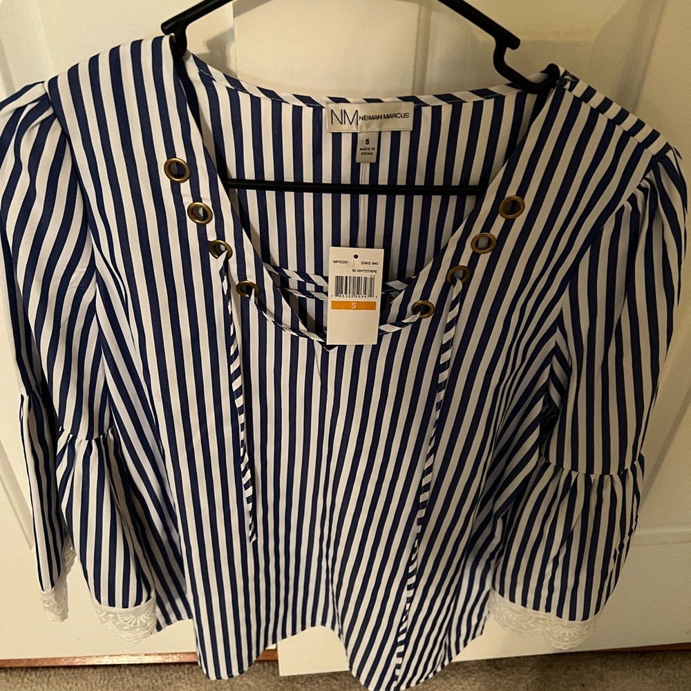 Blue Striped Women's Top